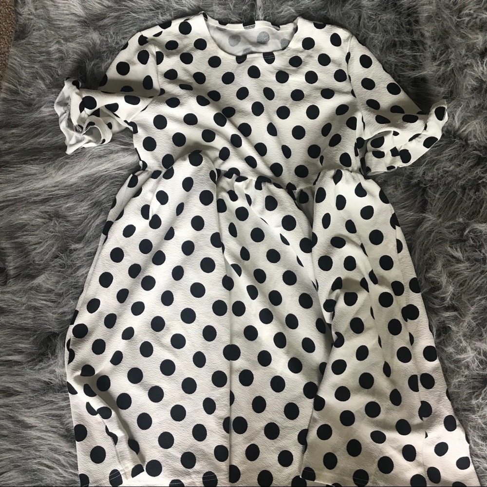 Polka Dot Peplum Dress
